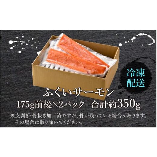 ふるさと納税 福井県 大野市 ふくいサーモン 350g (刺身用)　真空冷凍　175g × 2パック