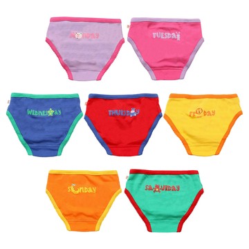 ZOOCCHiNi 女孩內褲7入組 2~3歲  2-3歲 13-15.5kg  多色