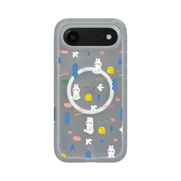 iPhone Air AirX 流變灰 - 懶散兔與啾先生 Lazy Rabbit and Mr.Chu - 塗鴉