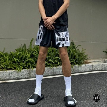 健身短褲男夏季網眼速乾透氣四分褲不過膝跑步訓練美式籃球運動褲美式籃球褲運動短褲大尺碼短褲男休閒短褲五分褲男籃球褲男
