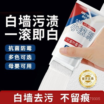 臺灣出貨⚡白墻去汙神器小滾刷漆墻麵修複墻麵修補膏補墻膏白色乳膠漆一刷白 O9FC