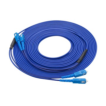 Neon 台灣霓虹 防鼠咬防拉防彎折防火SC-SC單模雙芯OS2鎧甲光纖線  藍色  100m  1條