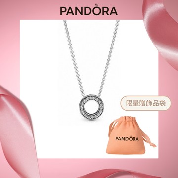 [客製化卡片]✨生日快樂✨限時送飾品袋【Pandora官方直營】Pandora經典永恆鋯石吊墜項鏈💖祝福。生日。星座項鍊