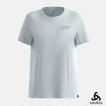 ODLO 女 Ascent 混棉 透氣 短袖 上衣 不設限 嬰兒藍