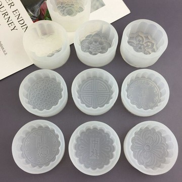 ✅【中秋團圓花型月餅硅膠模】 布丁冰皮綠豆糕手工模具 立體花紋 好脫模 耐用實用 家用DIY烘焙好工具