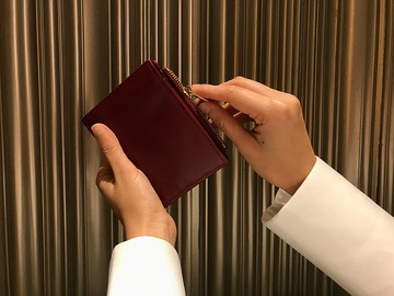 短夾包 真皮皮夾 Minimalist Slim Leather wallet - Red