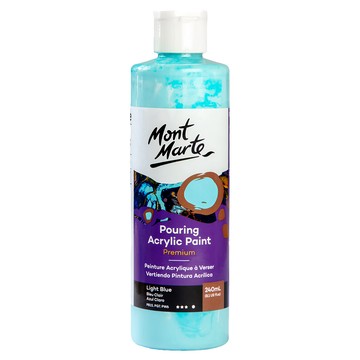 Mont Marte 蒙瑪特 流動壓克力顏料 高級款 - 淺藍色 240ml  1色