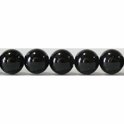 ブラックトルマリン 丸玉 8mm B　　　※ 天然石ビーズ 天然石 パワーストーン 1粒売り バラ売り 1玉販売