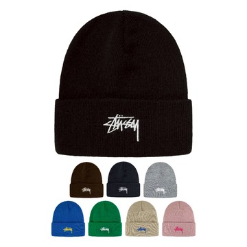 STUSSY 細針 STOCK CUFF BEANI 毛帽 多色 反折毛帽 細針 針織毛線帽 情侶帽【TCC】