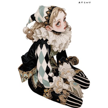 【6 月新品】07-135-0009 人物貼紙 馬戲團風格