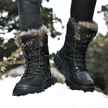 戶外雪靴 馬丁靴冬高幫棉鞋男特種兵防水防滑雪靴雪地靴加絨加厚沙漠作戰訓練靴