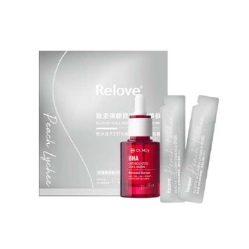 【RELOVE】肽澎彈膠原胜肽精華飲15包/盒+Dr. May 美博士紅膠原色修煥膚精華(30ml) 紅外泌膠原精華