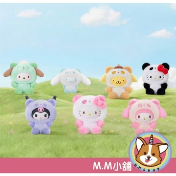 【M.M小舖】『現貨』盒玩 TOPTOY 三麗鷗家族彩色熊貓系列毛絨掛飾系列盲盒 盲抽 凱蒂貓 布丁狗 一中盒6入
