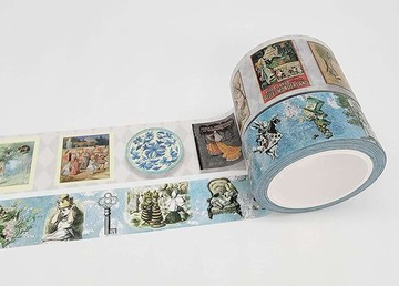 Blue Tea Party Alice in Wonderland washi Tape Set of 2