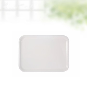 高檔A5白色密胺快餐托盤創意餐廳火鍋端菜上菜長方形水杯托盤