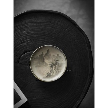 半梵景德鎮孤品志野柴燒陶瓷手繪山水茶承干泡茶臺托盤儲水養壺承