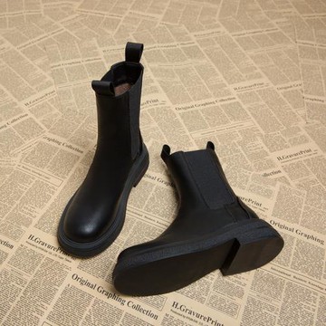 巨好看切爾西靴子女2025年流行的秋冬洋氣小短靴女爆款煙筒靴