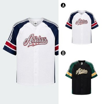 【Adidas 愛迪達】BASEBALL SHIRT 棒球 短袖上衣 男 A-LF6054 B-LF6055