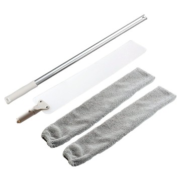 葉子小舖 超細纖維鋁合金除塵撢 顏色隨機 輕巧耐用 可伸縮  1組