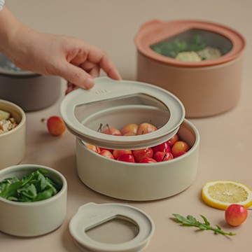 NEOFLAM FIKA ONE 系列 陶瓷保鮮盒 6 件大全套 奶茶粉／FIKA - 奶茶粉