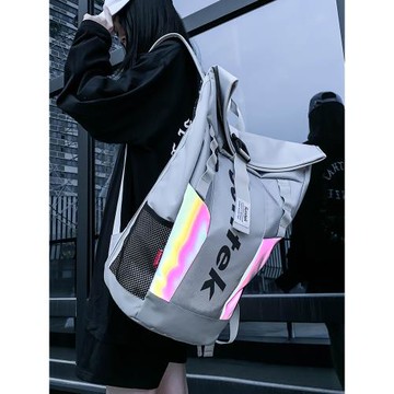 騎行雙肩包男士背包旅行大容量電腦包機能頭盔書包防水潮2024新款