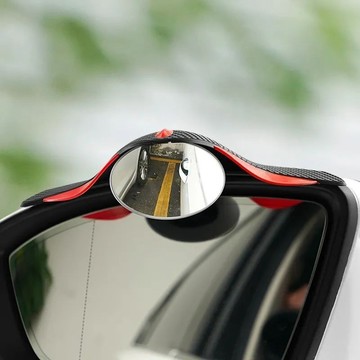 🚀桃園出貨🚀 汽車後視鏡雨眉小圓鏡一體反光鏡盲點鏡倒後鏡倒車鏡遮雨板通用