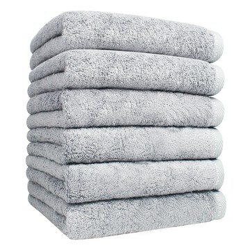 Songwol 松月 拉貝納竹纖維毛巾 200g  淺灰色  6條