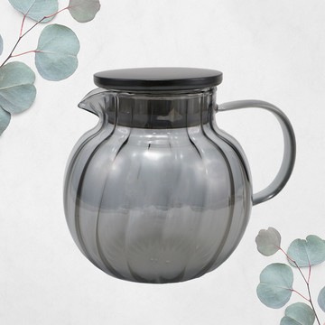 黑色元素 鍍鈦 波紋耐熱玻璃壺-1200ml