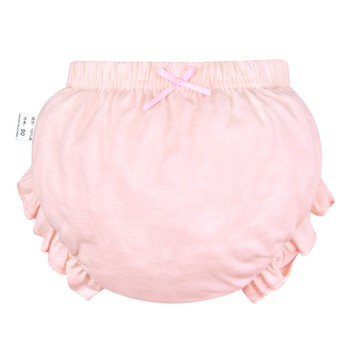 【Adabaobao® ᵗʷ 】（兒童內褲）兒童內衣純色新生兒三角褲透氣純棉薄麵包褲男女孩寶寶（粉色）