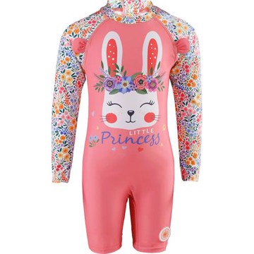 女童泳衣長袖中大童防曬速干連體寶寶游泳衣潛水服沖浪服UPF50+