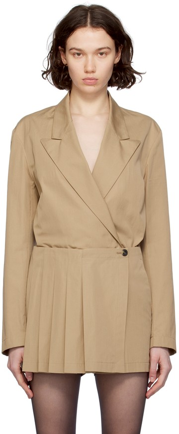 Dries Van Noten 驼色 Blazer 衬衫
