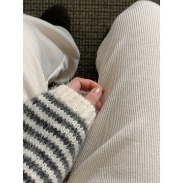 Codibook｜韓國 HEYLADY 彈性螺紋寬版鬆緊長褲［預購］長褲 女裝