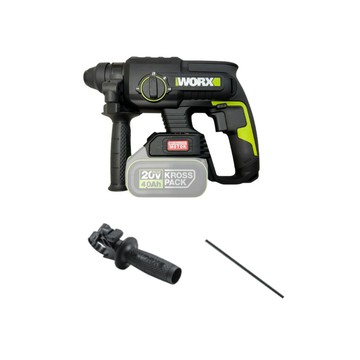 WORX 20V 22mm 無刷 無碳 鋰電 雙電池 電錘 電鎚 鎚鑽 鋰電三用電錘 免出力電鎚 多功能輕形電鎚 WU386.9