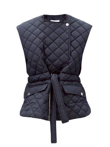 Ganni Quilted Recycled-ripstop Gilet Womens Navy推薦