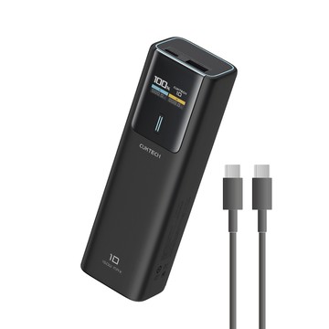 【Wh+CCC標示】CUKTECH 酷態科 10號 150W 行動電源 10000mAh 可充筆電 可上飛機 (PB100P)-黑色