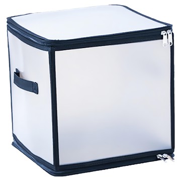 小麥購物 透明可視折疊收納箱 L2019 30L  30 x 30 x 30cm  1個  黑色
