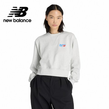 【New Balance】 NB 鬆身短版衛衣_女性_淺灰色_WT53507AHH