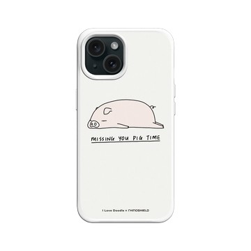iPhone 15 SolidX 白 - ilovedoodle (Lim Heng Swee) - Missing You Pig Time 豬