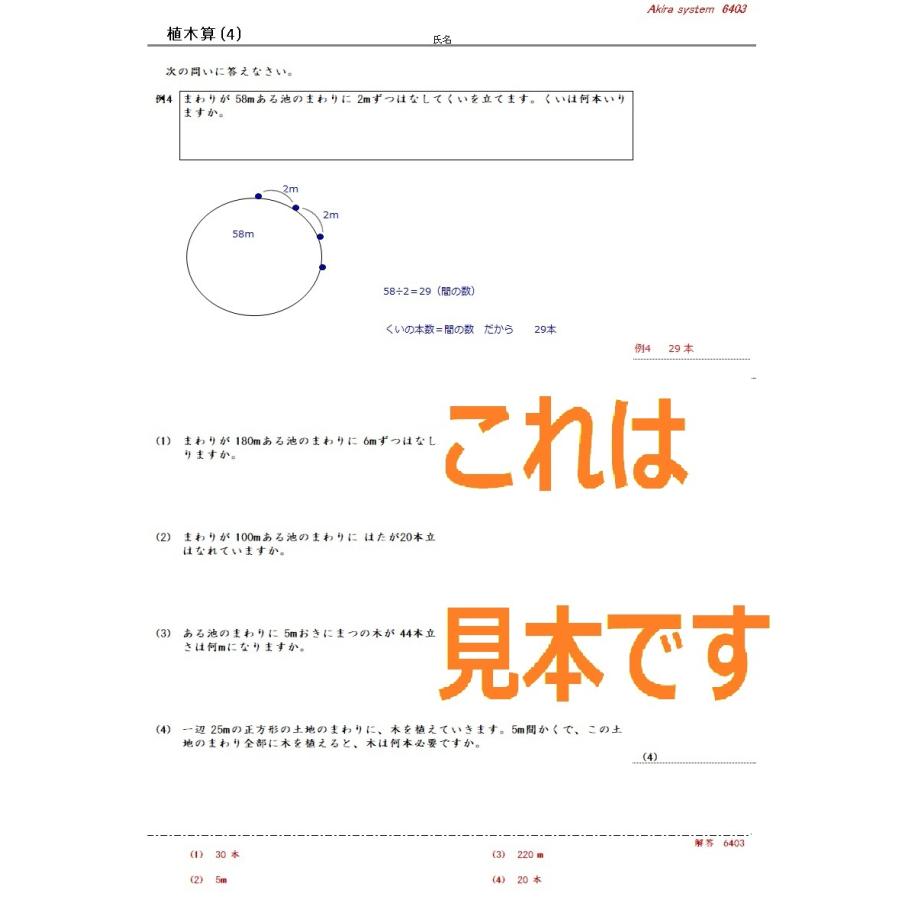 中学受験算数　解説植木算