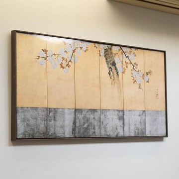 【日本琳派 / 藝術掛畫】酒井抱一  |  櫻圖屏風
