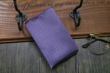 淡紫色暗紋真絲口袋巾高端商務英倫手帕絲巾