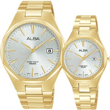 ALBA PRESTIGE 八角時尚對錶-40+30mm VJ42-X370G+VJ22-X431G(AS9U48X1+AH7DN2X1)