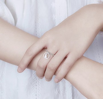 看風景的貓兩用鏈戒 - 貓咪小印章系列 -抗敏醫療鋼