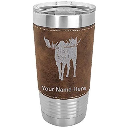 20oz Vacuum Insulated Tumbler Mug, Moose, Personalized Engraving Included (＿並行輸入品