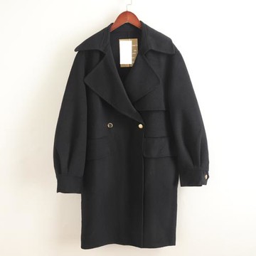 諾諾E站  冬裝 羊毛雙面呢外套女韓版英倫大衣時尚氣質剪標