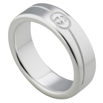 GUCCI 古馳 對角線系列 寬版戒指 925純銀