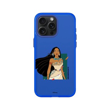 iPhone 15 Pro Max Clear 激光藍 - 迪士尼-公主系列 Disney Princess - 公主專屬系列-風中奇緣 寶嘉康蒂