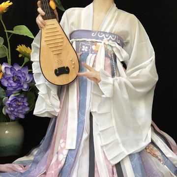 免運 晴雅記【花千術】原創漢服女唐制一片式復原印花齊胸襦裙春夏秋款