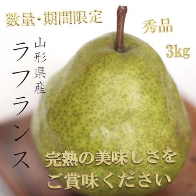 ふるさと納税 山形県 ※数量・期間限定※ 山形県産ラ・フランス　秀品 約3kg　8玉〜14玉前後