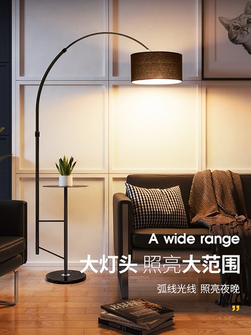落地燈臥室床頭客廳沙發旁邊釣魚輕奢高級感兒童房間現代簡約臺燈